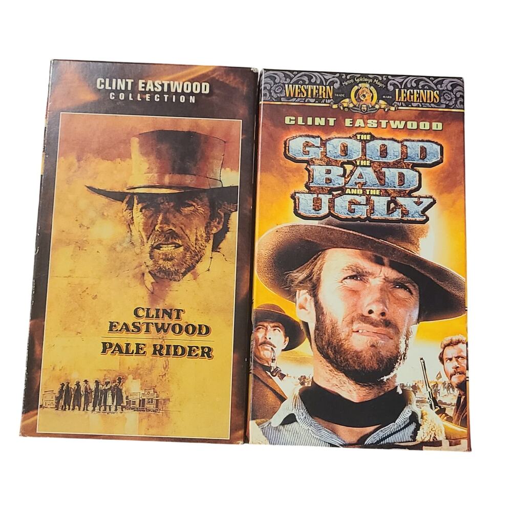 The Good The Bad and The Ugly (VHS, 1999) Clint Eastwood, Lee Van Cleef lot of 2